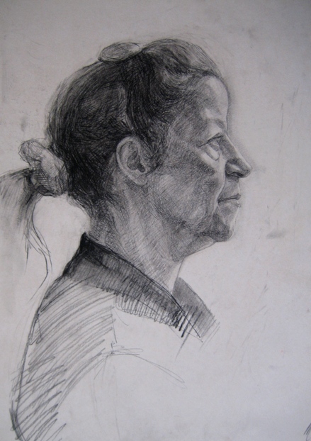 Портрет на жена || Молив / pencil || 2000