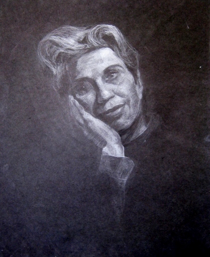 Портрет || Бял молив / white pencil || 2001