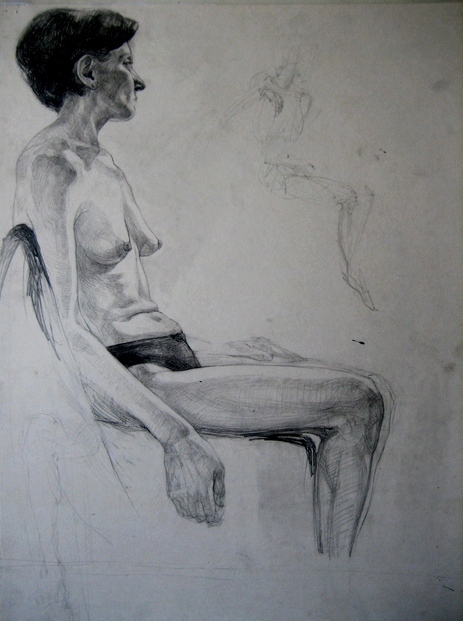 Полуфигура || Молив / pencil || 2001