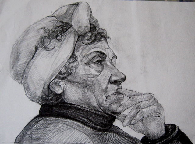 Баба Надка || Молив / pencil || 1998