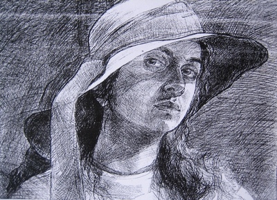 Автопортрет || Молив / pencil || 1998